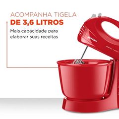 Batedeira Prática Power 400W 220V B-44-R Vermelha MONDIAL / REF. 1067-02