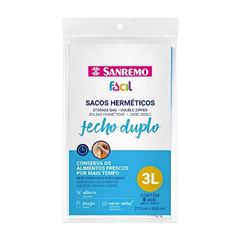 Saco Hermético em Polipropileno 3 Litros com Fecho Duplo - Ref. SR150/3 - SANREMO