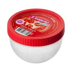 Pote para Tomate de Plástico Redondo Transparente e Vermelho - Ref. SR697/1 - SANREMO