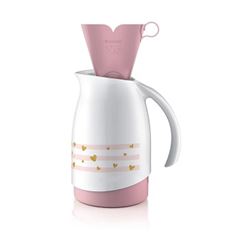 Bule Térmico 700ml com Suporte para Filtro Plástico Branco - Ref. SR1011/61 - SANREMO