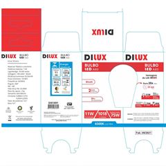 Lâmpada Led Bulbo A60 11W Bivolt 6500k DILUX / REF. DI81891