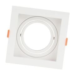 Spot de Embutir Quadrado Downlight 1XAR70 Branco - Ref. DI88685 - DILUX