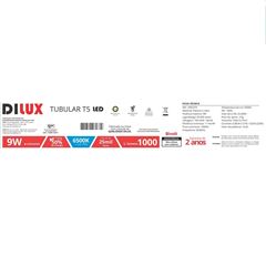 Lâmpada LED Tubular T5 9W Bivolt 6500K DILUX / REF. DI82379