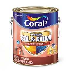 Resina Acrílica 3,6L Proteção Sol & Chuva Impermeabilizante Grafite CORAL / REF. 5714758