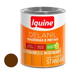 Tinta Esmalte Sintético Alto Brilho Delanil Madeiras e Metais 750ml Marrom Tabaco IQUINE / REF. 195202983