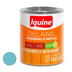 Tinta Esmalte Sintético Alto Brilho Delanil Madeiras e Metais 750ml Azul Celeste IQUINE / REF. 195204783