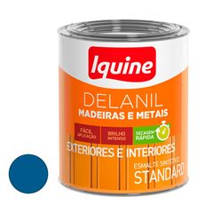 Tinta Esmalte Sintético Alto Brilho Delanil Madeiras e Metais 750ml Azul França IQUINE / REF. 195204983