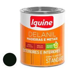Tinta Esmalte Sintético Alto Brilho Delanil Madeiras e Metais 750ml Preto IQUINE / REF. 195205783