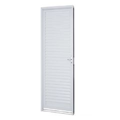 Porta de Giro Lado Esquerda Veneziana Alumínio Branco Home 60x210 QUALITY / REF. EMC042002