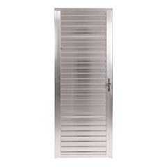 Porta de Giro Lado Esquerdo Veneziana Alumínio Natural Home 80x210 QUALITY / REF. EMC042006