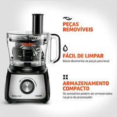 Multiprocessador Turbo Chef 7 em 1 MPN-01-BE 1000W 220V Preto MONDIAL / REF. 3094-02