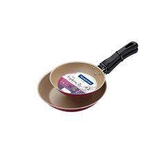 Jogo de Frigideiras Caribe em Alumínio 02 Peças Vermelho TRAMONTINA / REF. 20198/726