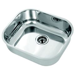 Cuba Simples Aço Inox Brilhosa Embutir Riva 40x34x14,5 Sem Válvula DOCOL / REF. 016999CJ
