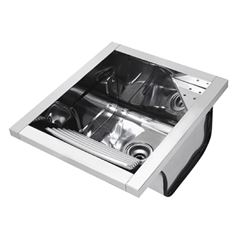 Tanque Reto De Aço Inox 430 Ato Brilho 44x51,5x26 23L Com Válvula 3/5 Polegadas DOCOL / REF. 017048CH