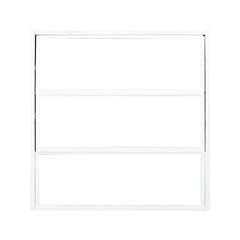 Basculante Home 3 Folhas de Vidro Liso 40x60 cm Alumínio Branco QUALITY/ REF. HOB035005