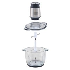 Mini Processador Gourmand Gris Tigela de Vidro 220V 300W B&D/ REF. MP300G-B2