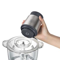 Mini Processador Gourmand Gris Tigela de Vidro 220V 300W B&D/ REF. MP300G-B2