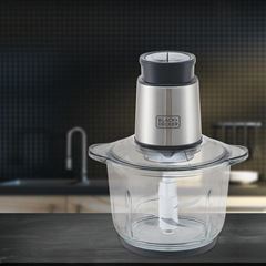 Mini Processador Gourmand Gris Tigela de Vidro 220V 300W B&D/ REF. MP300G-B2