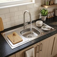 Pia de Cozinha Inox 120x53x13,5cm com 1 Cuba Plus 30 GHEL PLUS / REF. 10.01.31200N
