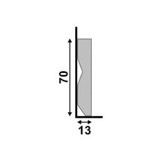 Rodapé LEV71 de Poliestireno 1,3x7x240 Branco SANTA LUZIA / REF. 21657