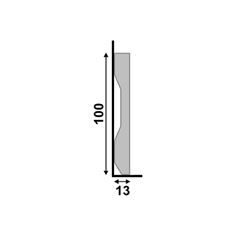 Rodapé LEV101 de Poliestireno 1,3x10x240 Branco SANTA LUZIA / REF. 21661