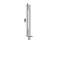 Rodapé LEV152 de Poliestireno 1,3x15x240 Branco SANTA LUZIA / REF. 21664