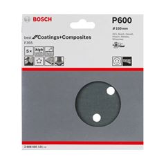 Disco de Lixa para Lixadeiras Excêntricas com 8 Furos F355 GR600 150mm Best for Coatings and Composites BOSCH / REF. 2608605131-000
