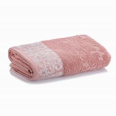 Toalha de Banho Jacquard Medalhão 70x140cm Rosa CORTTEX / REF. 700244-56-27