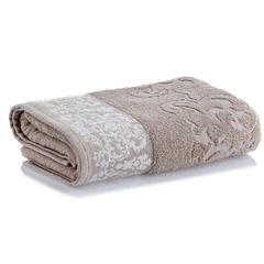 Toalha de Banho Jacquard Medalhão 70x140cm Bege CORTTEX / REF. 700244-56-2