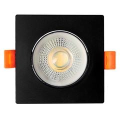 Spot LED Quadrado de Embutir Easy 5W Bivolt 3000k Preto BRONZEARTE / REF. YQ093053PTDEA