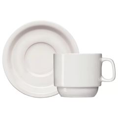 Xícara de Chá com Pires de Porcelana 215ml Branco GERMER / REF. 4.5493820.50