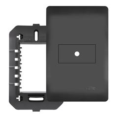 Placa Saída de Fio 4x2 com Suporte Habitat Black Preto FAME / REF. 4070