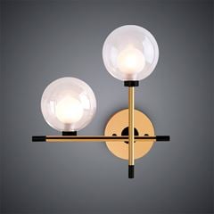 Arandela em alumínio LED Manhatta 20W Bivolt Preto e Dourado STARTEC / REF. 120190008