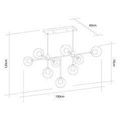 Pendente em Alumínio Manhattan 9x20W Bivolt Cobre STARTEC / REF. 149260093