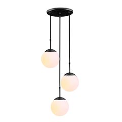 Pendente em Alumínio Chelsea com Cúpula 3X60W Bivolt Preto STARTEC / REF. 146000045