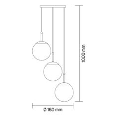 Pendente em Alumínio Chelsea com Cúpula 3X60W Bivolt Preto STARTEC / REF. 146000045