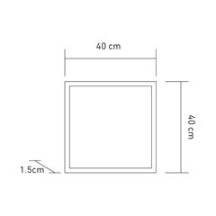 Plafon em Alumínio Quadrado Urban 40x40 42W Bivolt 6000K Preto STARTEC / REF. 149330029