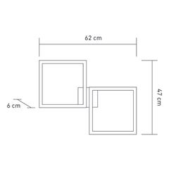 Plafon em Alumínio Quadrado Urban 2x48W Bivolt 6000K Preto STARTEC / REF. 149330045