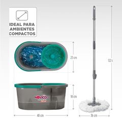 Mop de Microfibra Compacto com Balde 10 Litros Noviça BETTANIN / REF. BT1395