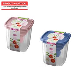 Kit Potes de Plástico com 5 Peças Cores Sortidas SANREMO / REF. SR149/6C