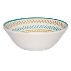 Tigela de cerâmica Cônica 17cm Donna Louro 500ml Azul e Branco OXFORD / REF. 103720
