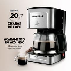 Cafeteira Elétrica 220V Dolce Aroma C-43-20X-SI Preto MONDIAL / REF. 72052-02