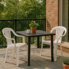 Mesa Quadrada em Polipropileno 80,5 Sancho Preto TRAMONTINA / REF. 92313009