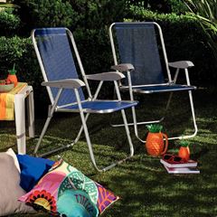 Cadeira de Praia em Alumínio com Assento Creta Master Roxo TRAMONTINA / REF. 92900203