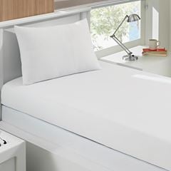 Jogo de Cama com Elástico 100% Algodão Solteiro com 2 Peças Basic Branco BUETTNER / REF. 28616