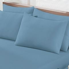 Jogo de Cama com Elástico 100% Algodão Queen com 3 Peças Basic Azul Jeans BUETTNER / REF. 28634