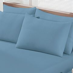 Jogo de Cama com Elástico 100% Algodão King com 3 Peças Basic Azul Jeans BUETTNER / REF. 28642