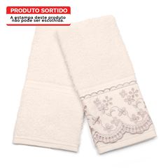 Kit Toalha em Algodão Dakota 2 Peças com Renda Sortida Marfim BUETTNER / REF. 64428