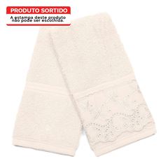 Kit Toalha em Algodão Dakota 2 Peças com Renda Sortida Marfim BUETTNER / REF. 64428