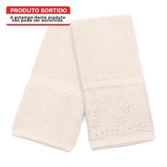 Kit Toalha em Algodão Dakota 2 Peças com Renda Sortida Marfim BUETTNER / REF. 64428